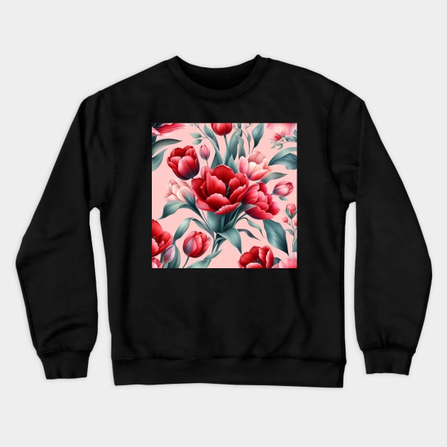 Tulip Flower Crewneck Sweatshirt by Jenni Arts